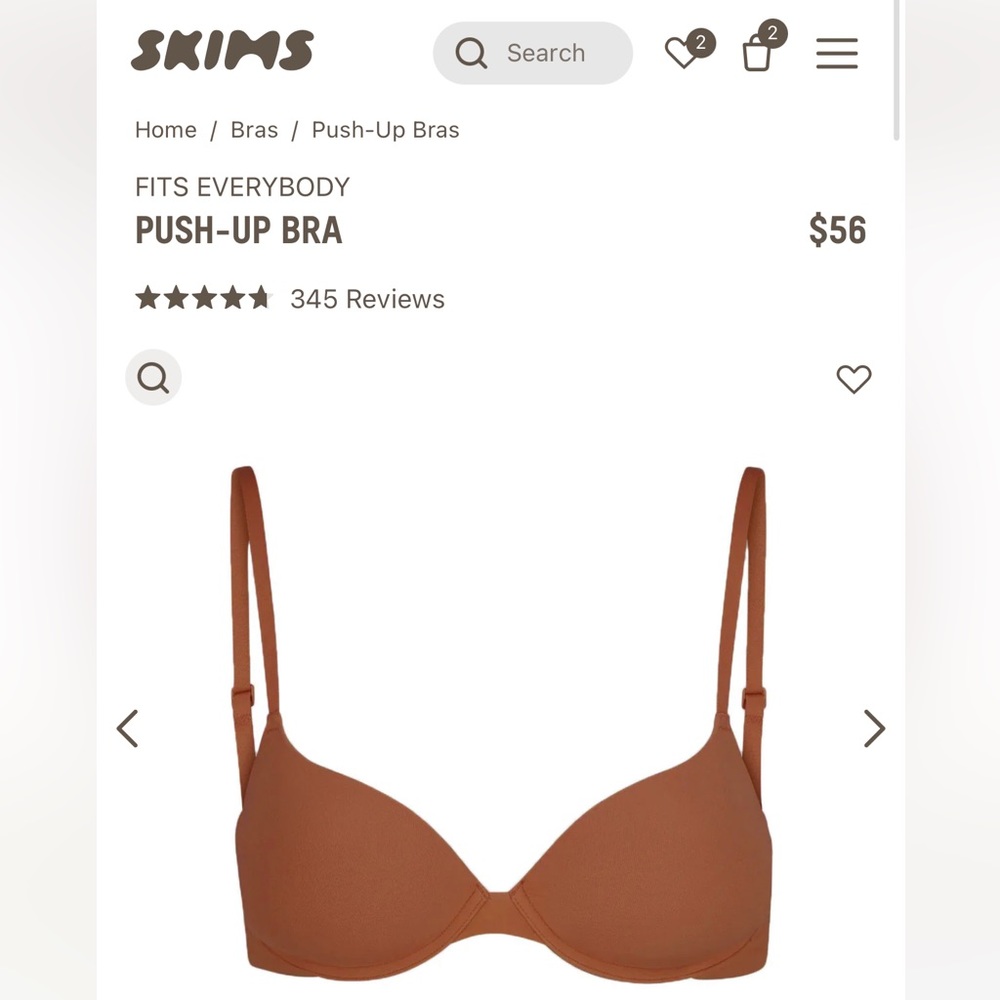 SKIMS FITS EVERYBODY PUSH UP BRA